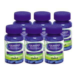 Colágeno + Biotina y D-pantenol BADI 6 Frascos X 90 Cap