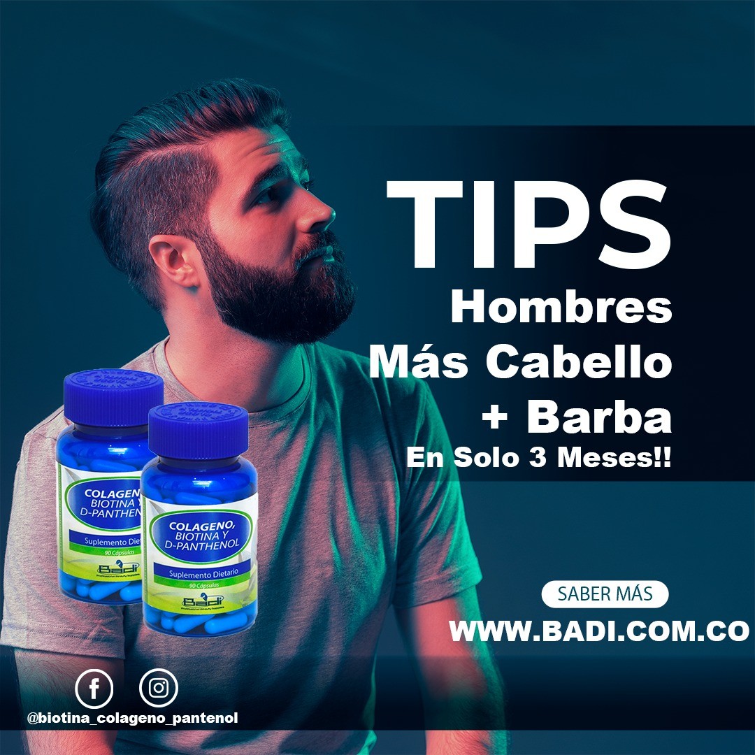 Colageno + Biotina y D-pantenol BADI X 90 Cap - Imagen 4