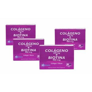 Colageno Hidrolizado + Biotina BESPHARMA 4 Cajas X 30 Cap