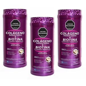 Colageno Hidrolizado + Biotina BESPHARMA Vainilla 3 Frascos X 700 g