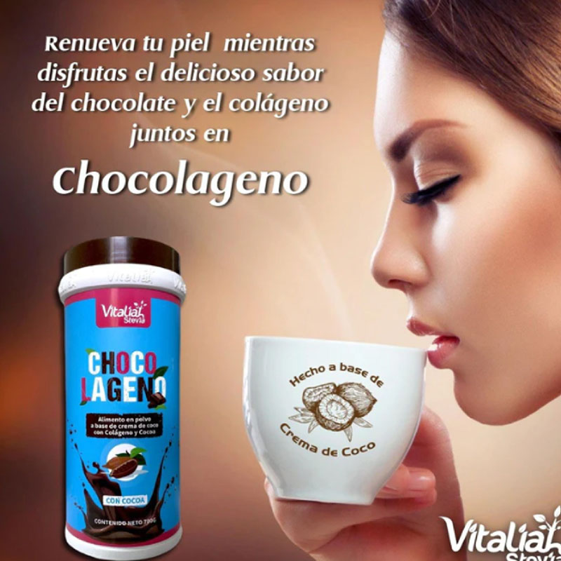 Colágeno con Cocoa CHOCOLAGENO VITALIAH X 700 g - Imagen 2