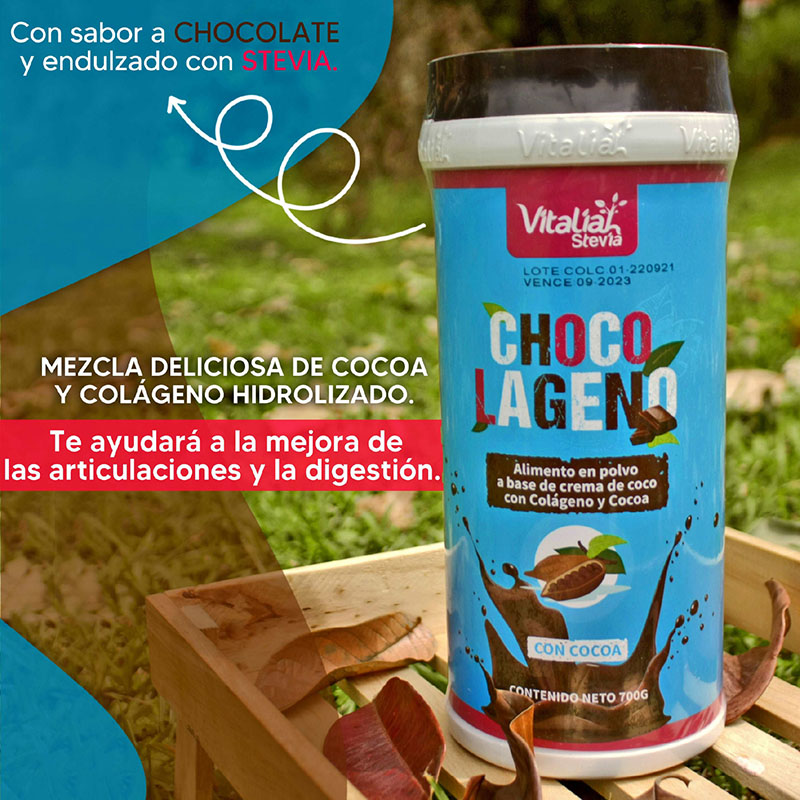 Colágeno con Cocoa CHOCOLAGENO VITALIAH X 700 g - Imagen 4