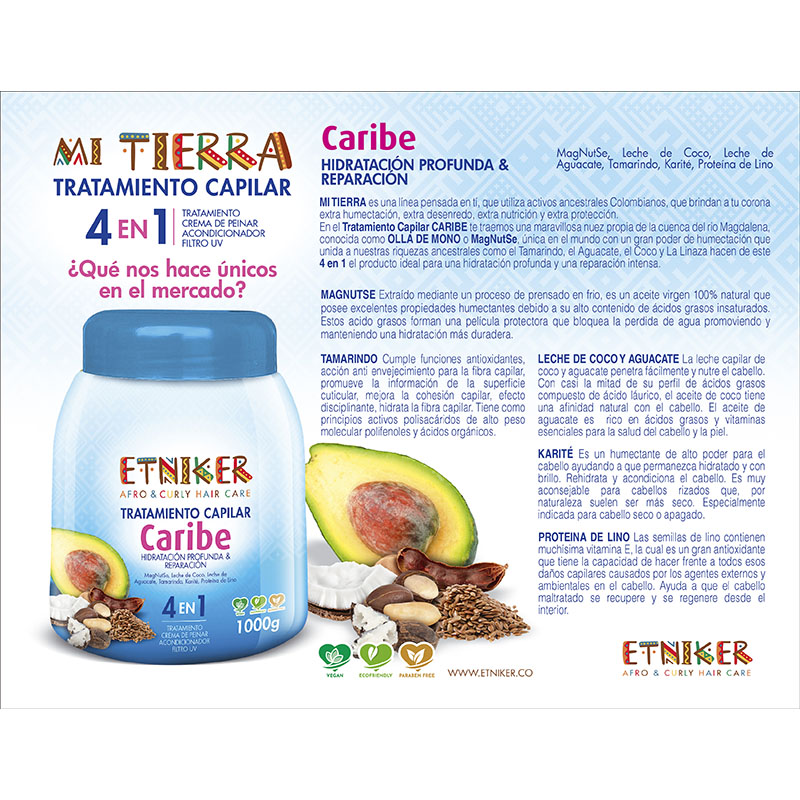 Tratamiento Capilar CARIBE ETNIKER LMAR X 1000 g - Imagen 3