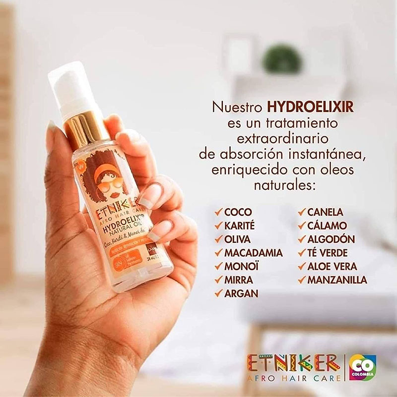 Tratamiento Capilar Hydroelixir ETNIKER LMAR X 38 ml - Imagen 5