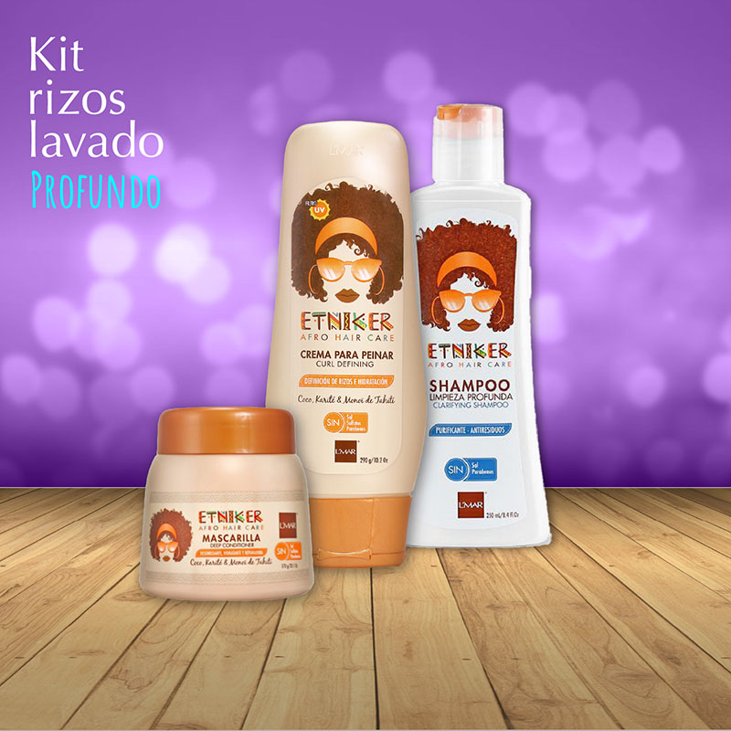 Kit Rizos Lavado Profundo ETNIKER LMAR - Imagen 2