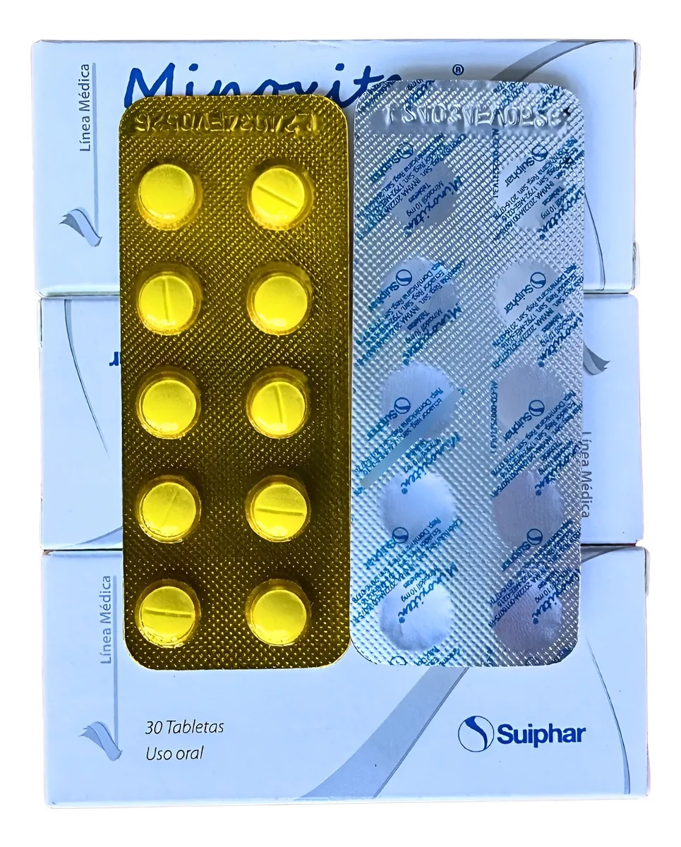 Minoxidil Crecimiento Capilar MINOXITEN SUIPHAR 2 Cajas X 30 Tab - Imagen 2