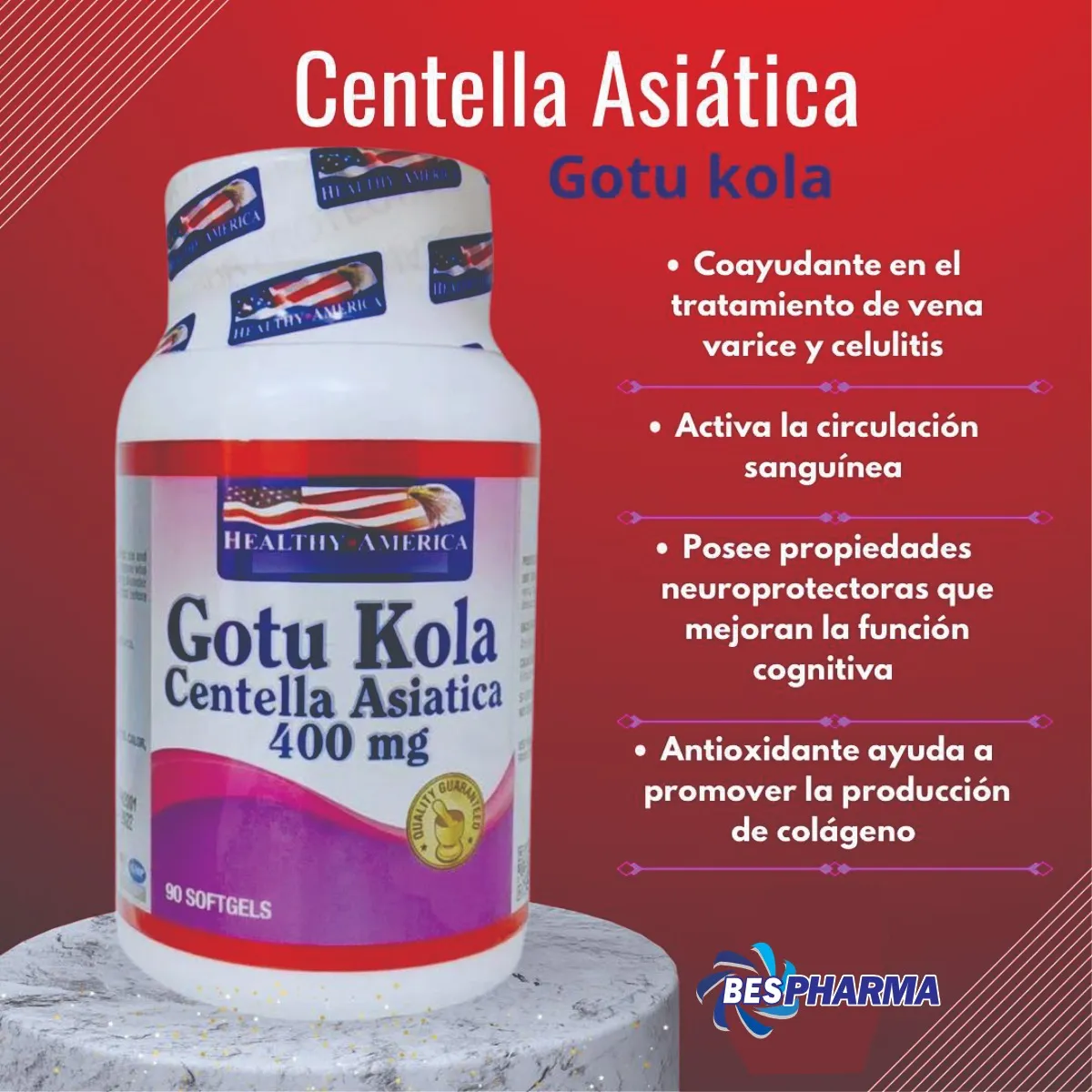 Centella Asiatica Gotu Kola Hel - Imagen 3