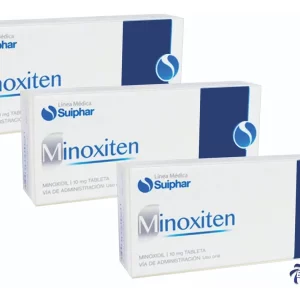 Minoxidil Crecimiento Capilar MINOXITEN SUIPHAR 3 Cajas X 30 Tab